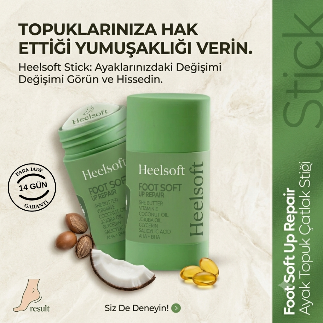 Heelsoft Topuk Nemlendirici & Çatlak Giderici Stick – 40 gr